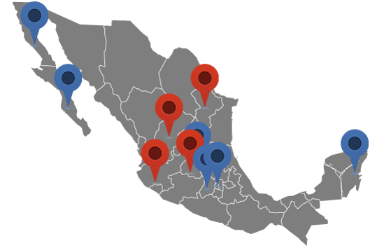 ghg en mexico Lugares GHG en México